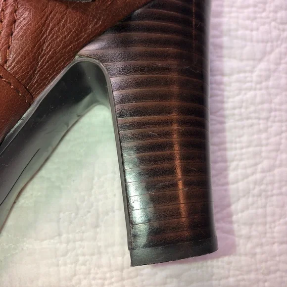 NINE WEST Millicento Brown Leather heeled boots 9 - Picture 11 of 13